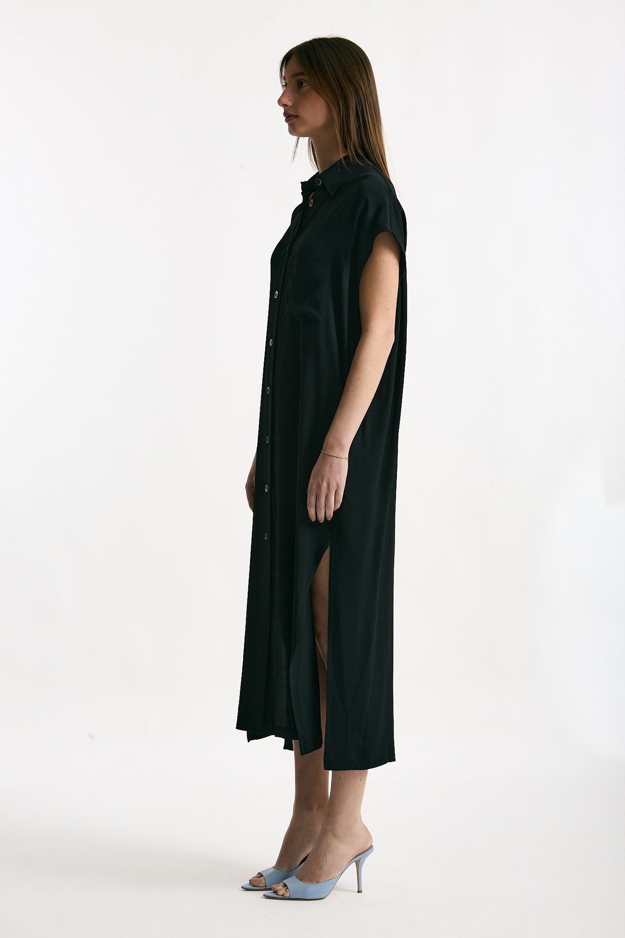 Abito over in seta nero women Grifoni - 3
