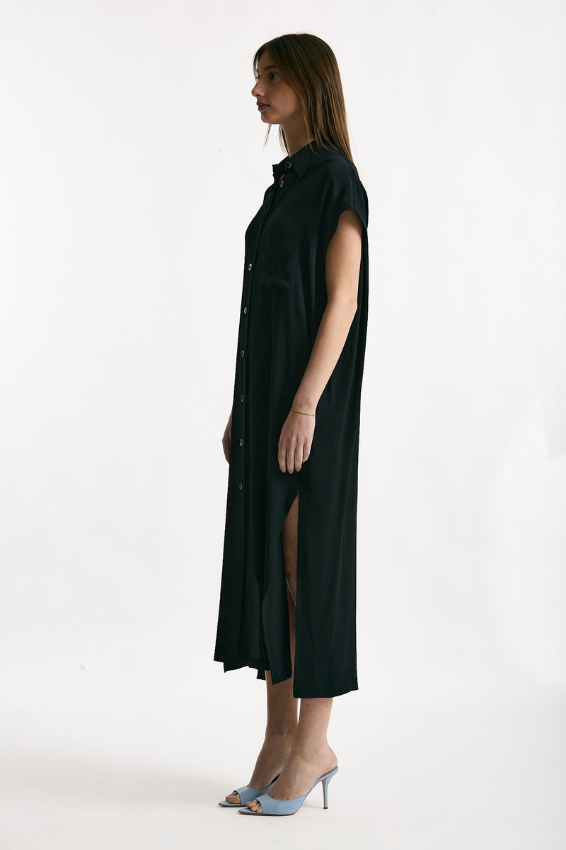 Abito over in seta nero women Grifoni - 3
