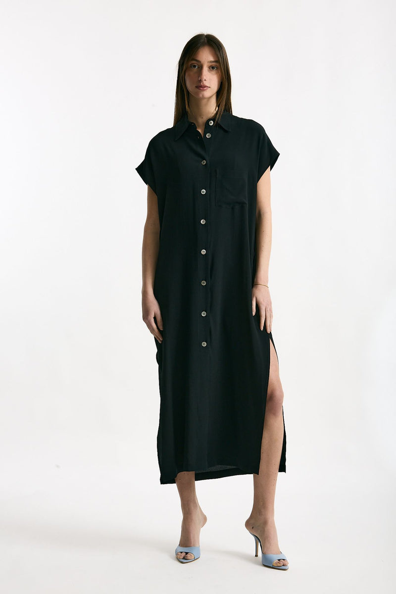 Abito over in seta nero women Grifoni - 2