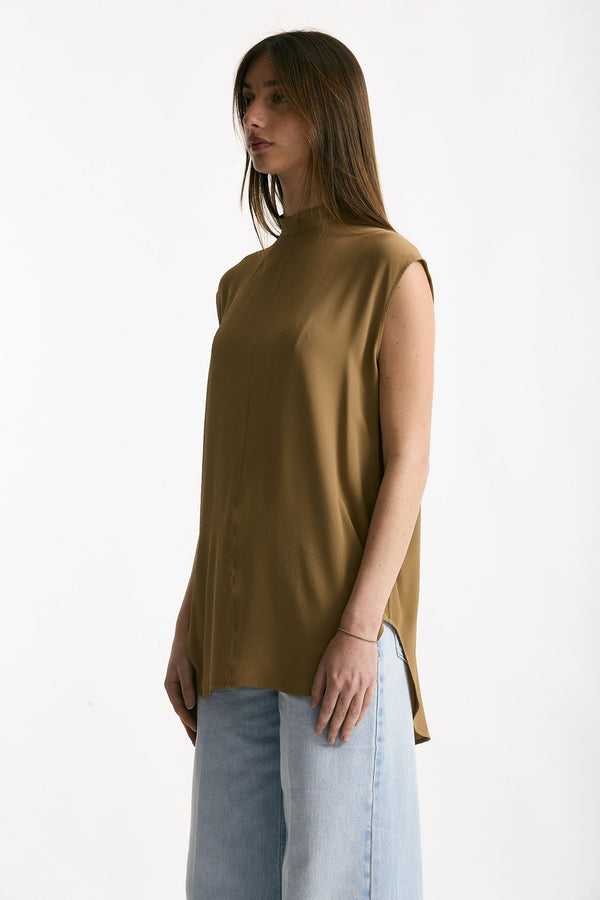 Camicia in seta cammello women Grifoni