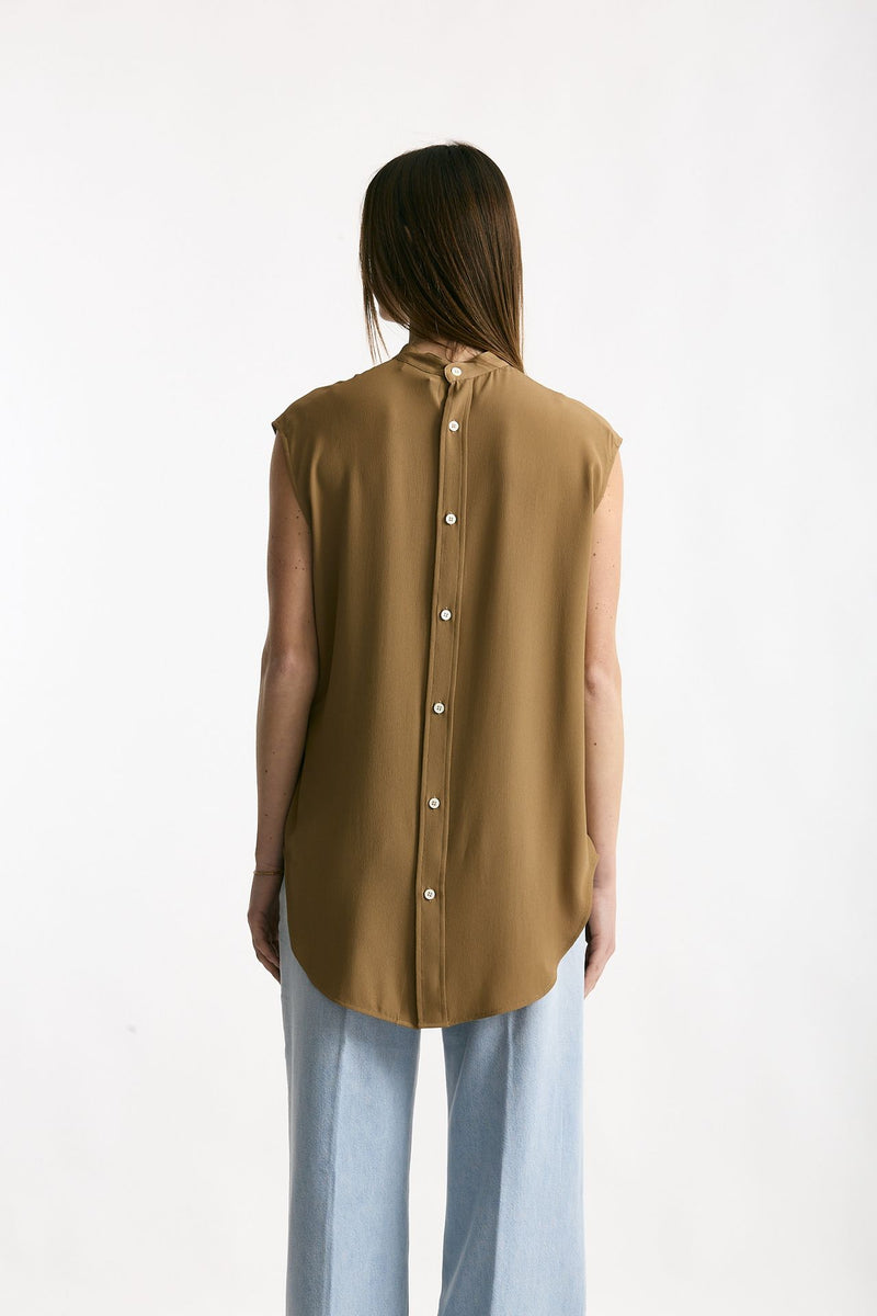 Camicia in seta cammello women Grifoni - 3