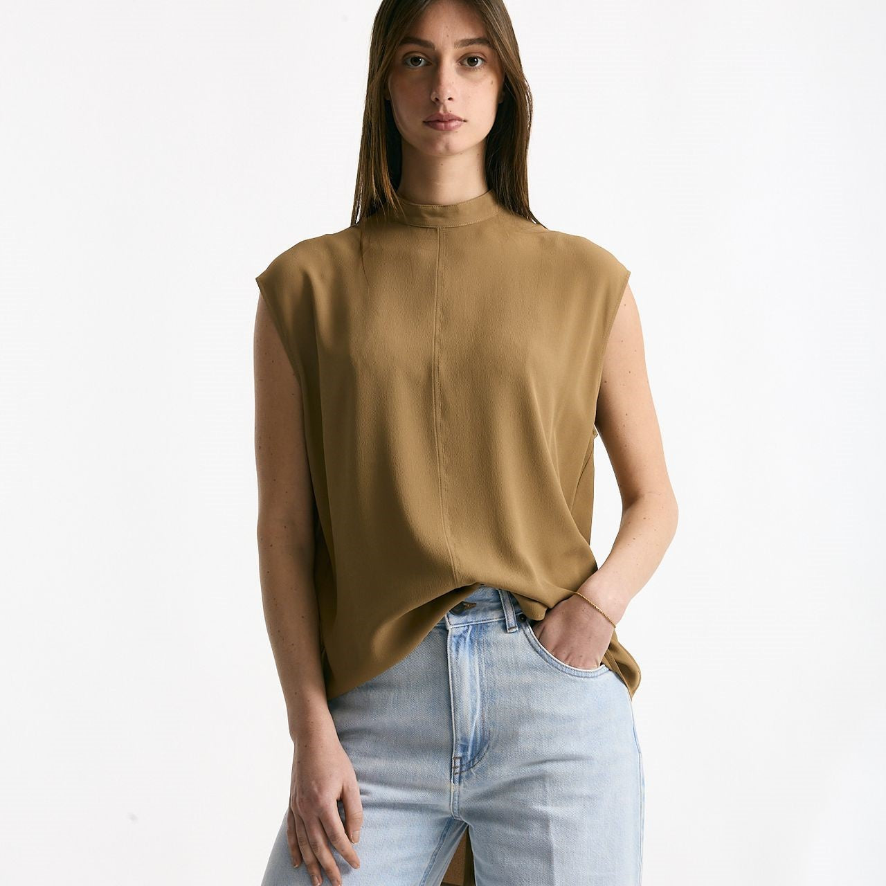 Camicia in seta cammello women Grifoni - 6