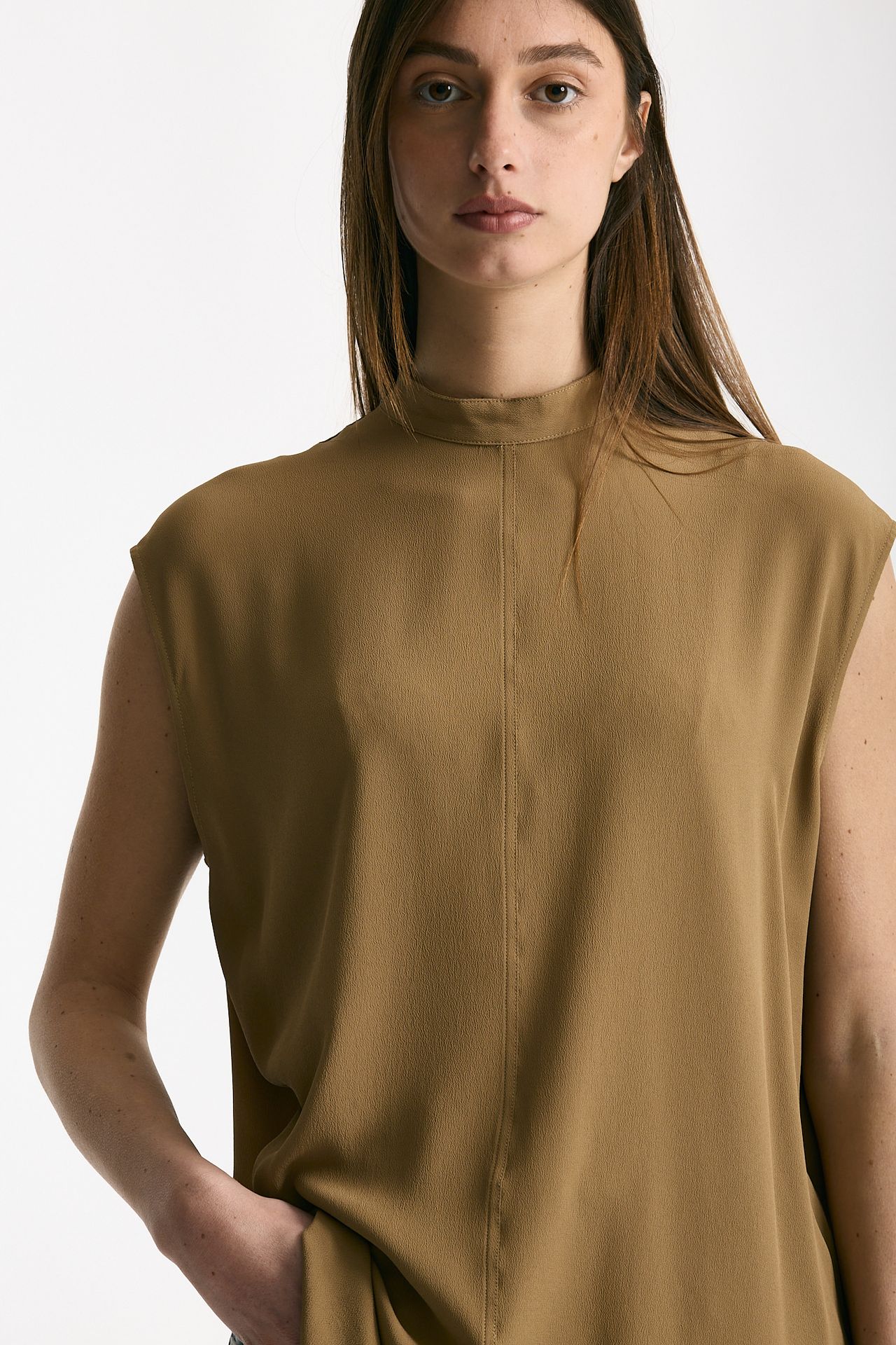 Camicia in seta cammello women Grifoni - 5