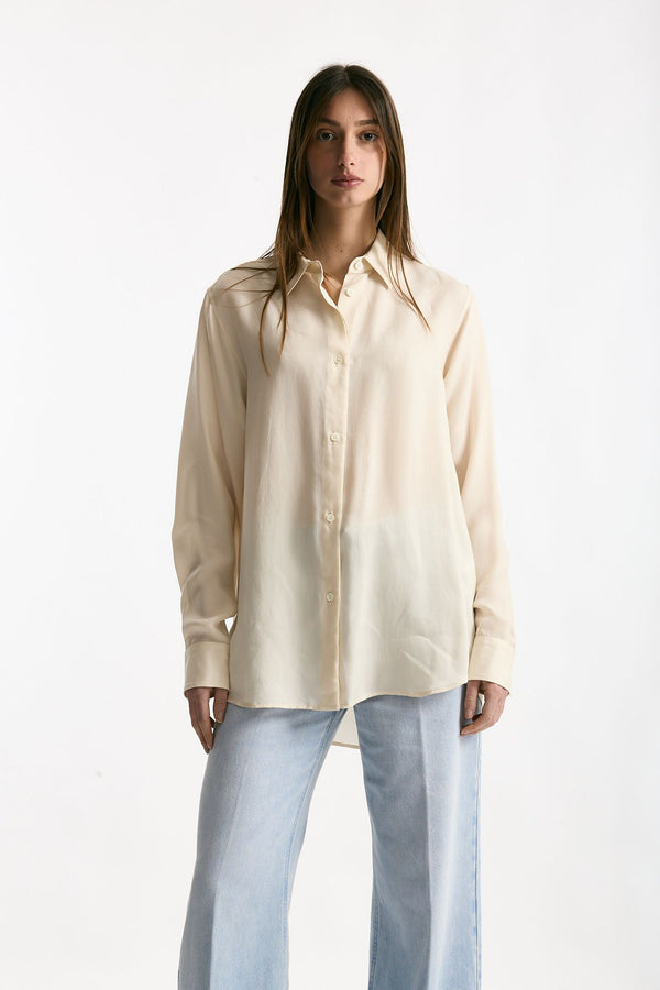 Camicia fluida panna women Grifoni