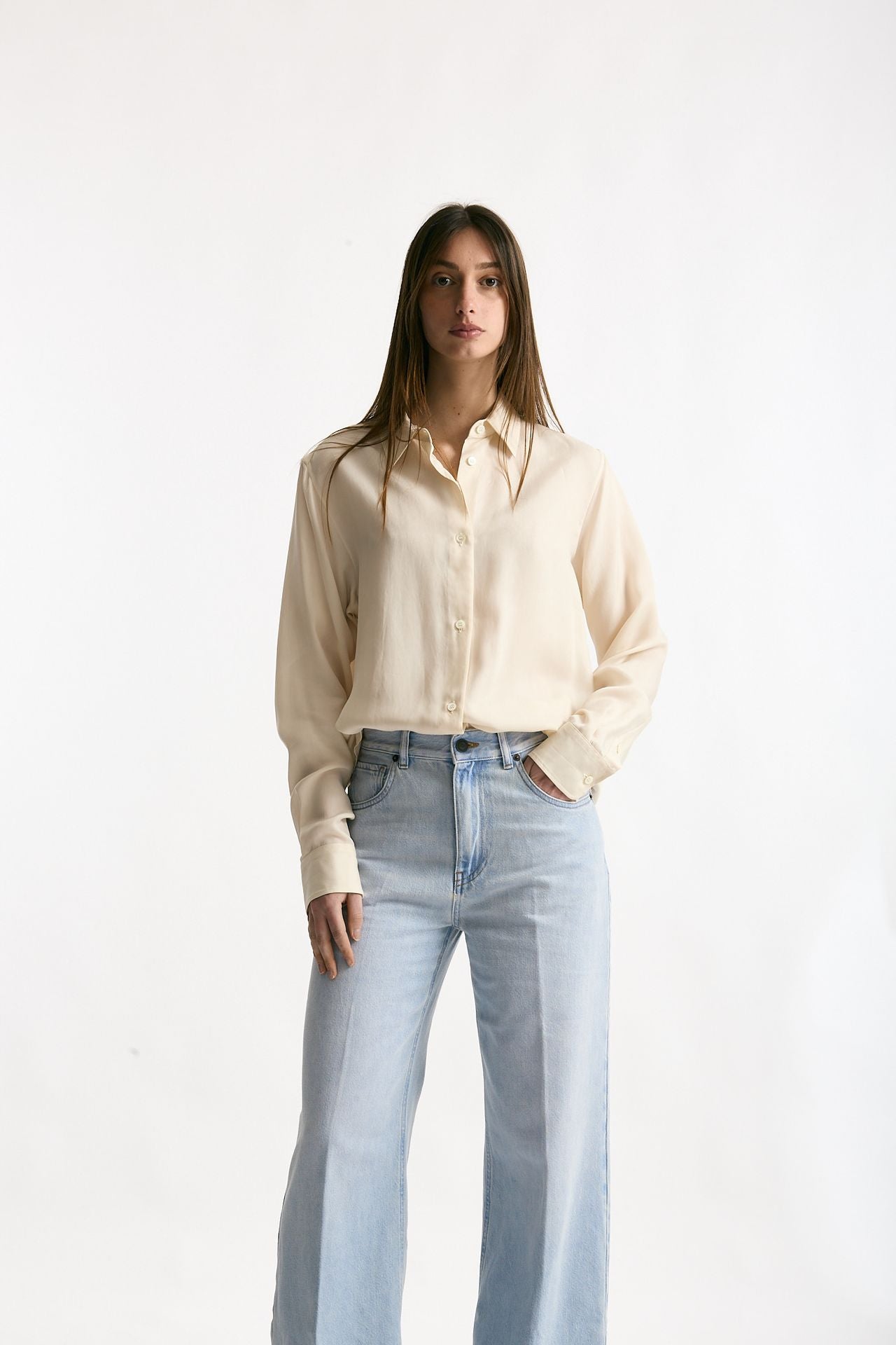 Camicia fluida panna women Grifoni - 1