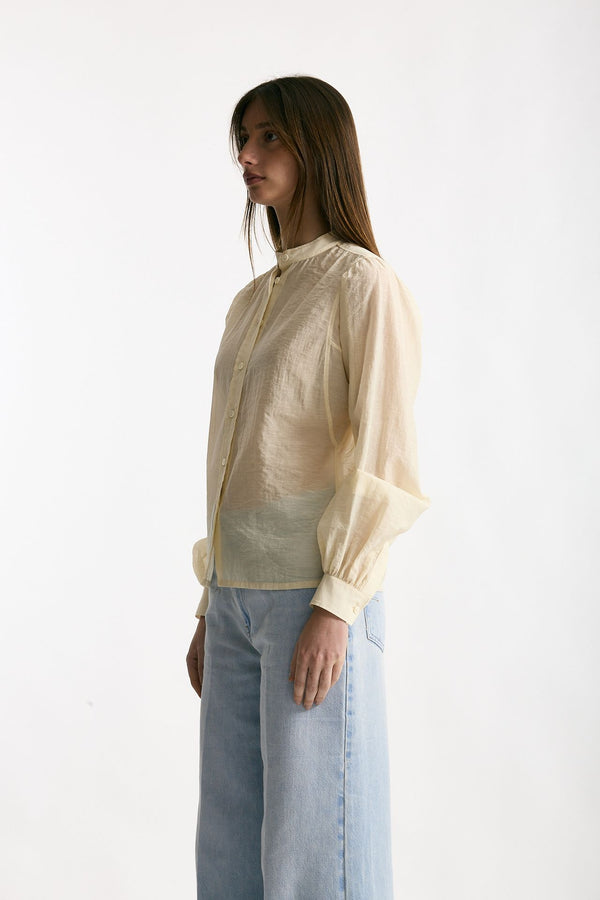 Camicia in mussolina di cotone panna women Grifoni