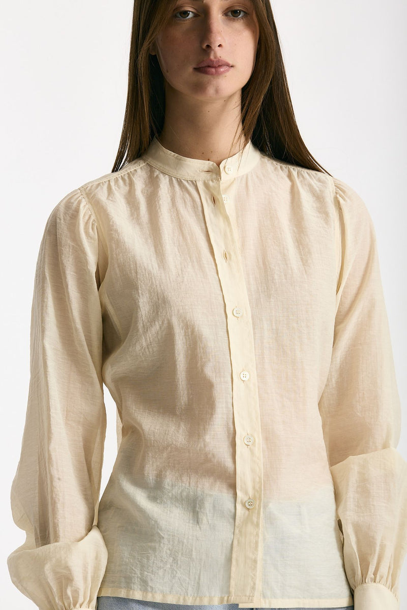Camicia in mussolina di cotone panna women Grifoni - 4