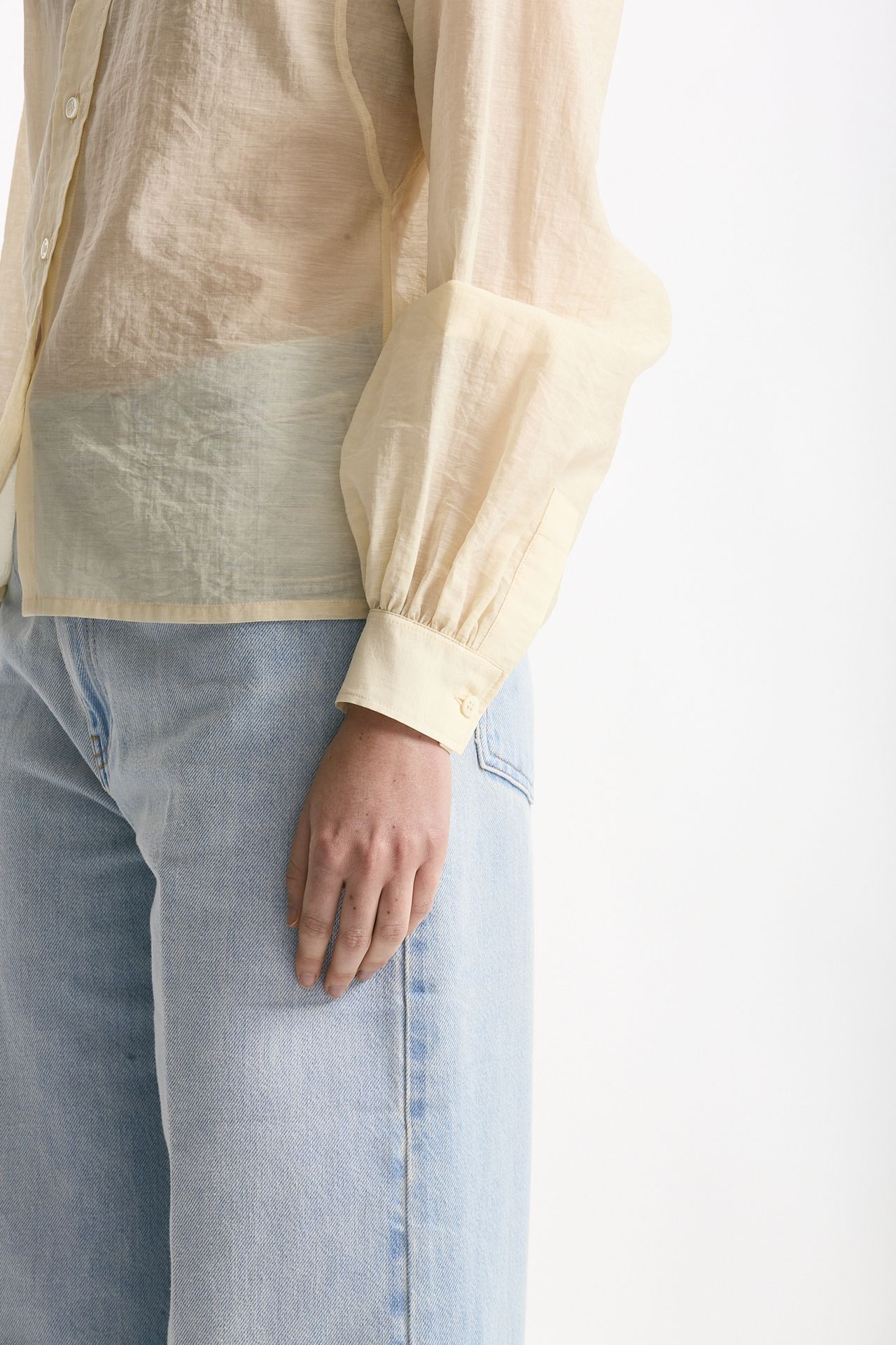 Camicia in mussolina di cotone panna women Grifoni - 5