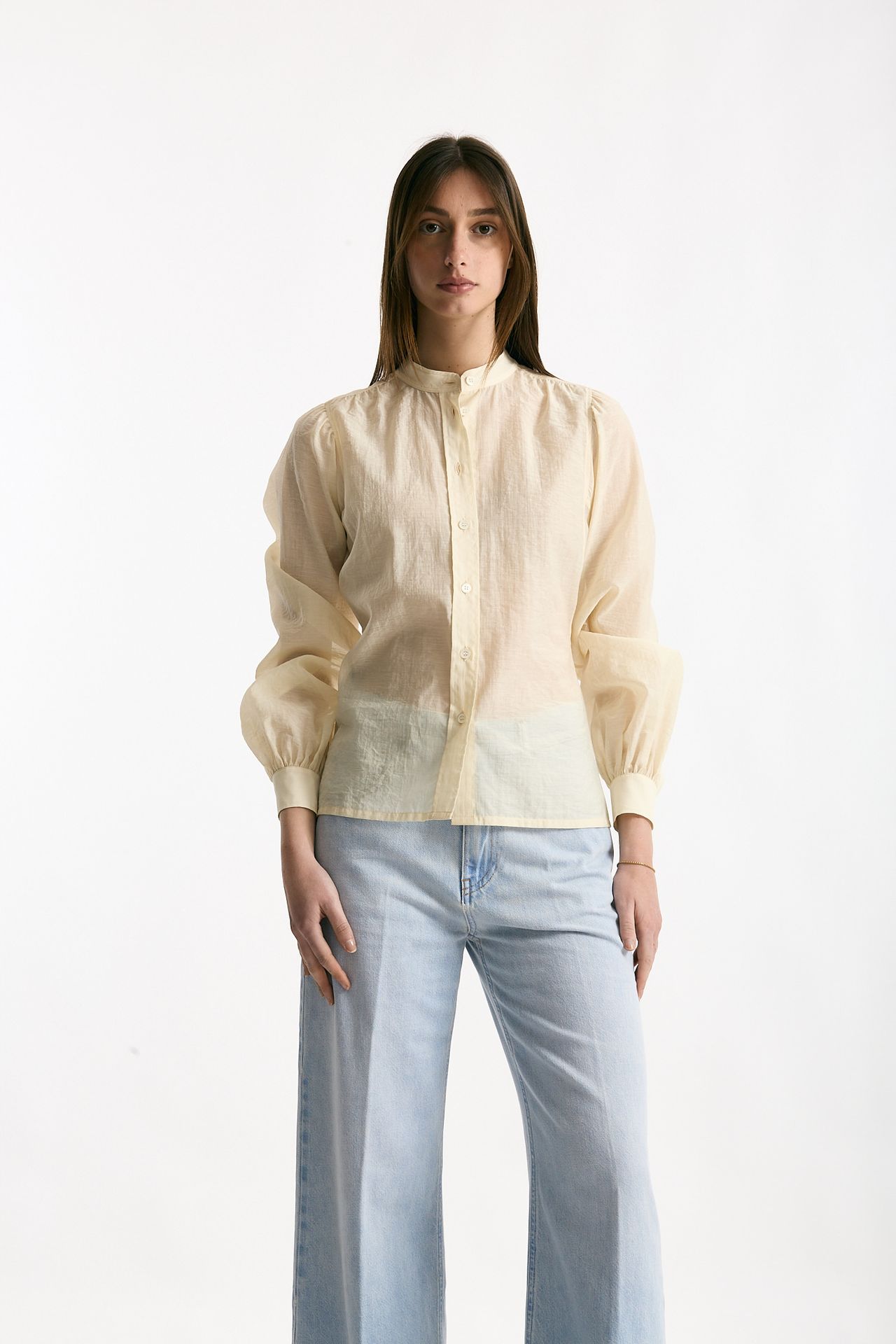 Camicia in mussolina di cotone panna women Grifoni - 6