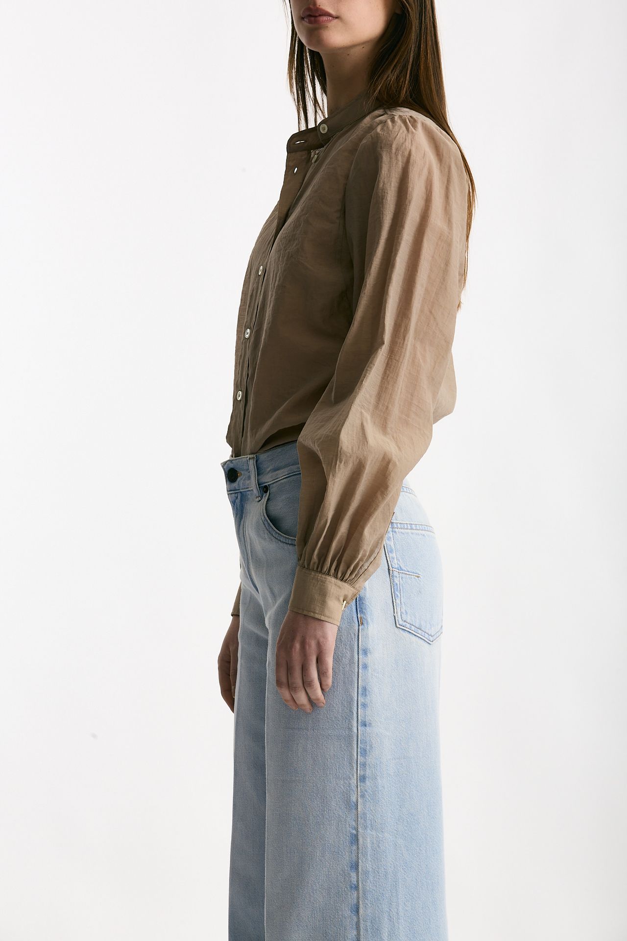 Camicia in mussolina di cotone sabbia scuro women Grifoni - 3