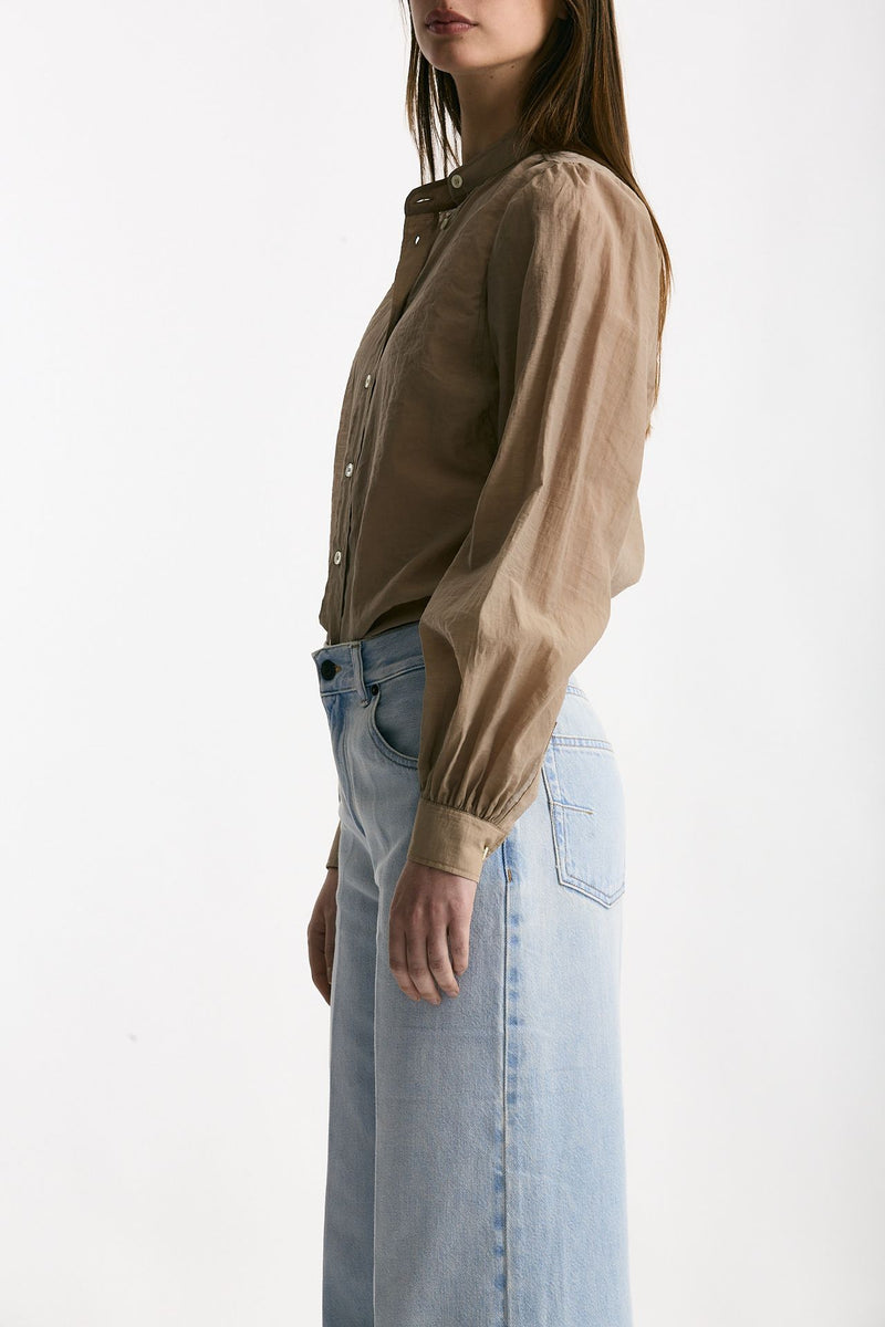 Camicia in mussolina di cotone sabbia scuro women Grifoni - 3