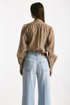 Camicia in mussolina di cotone sabbia scuro women Grifoni - 4