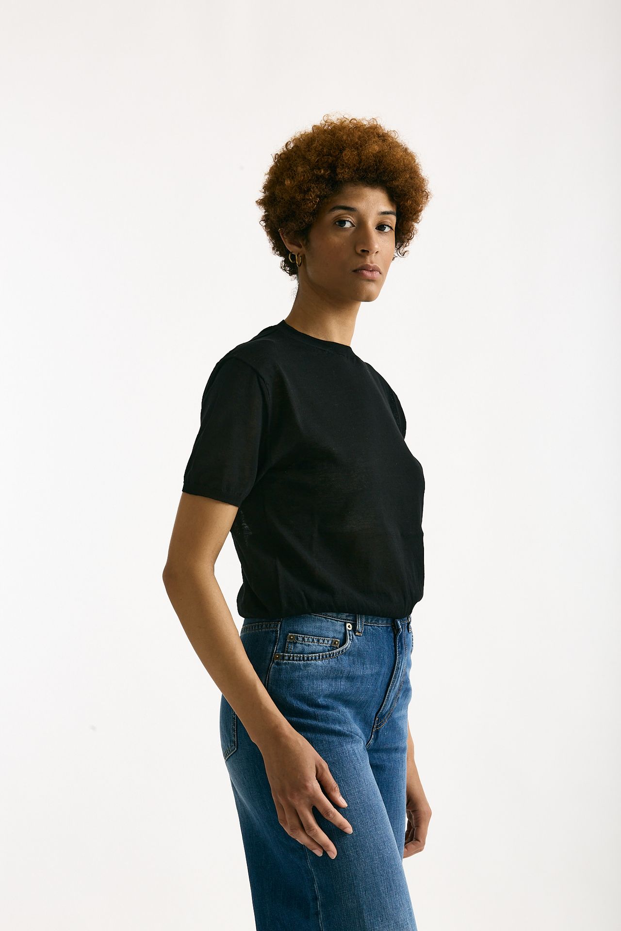 Maglia girocollo in cotone nero women Grifoni - 3