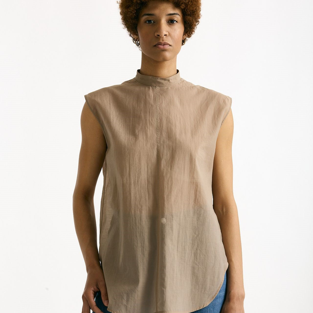 Camicia in mussola di cotone cammello women Grifoni - 6