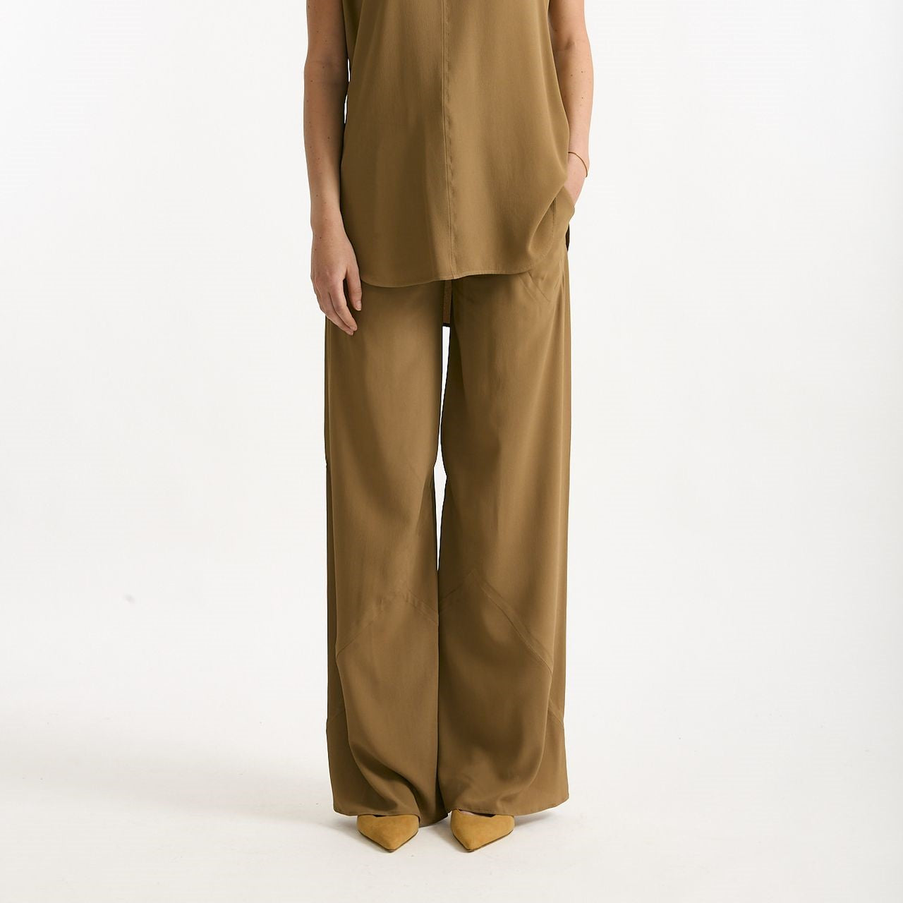 Pantalone fluido cammello women Grifoni - 6