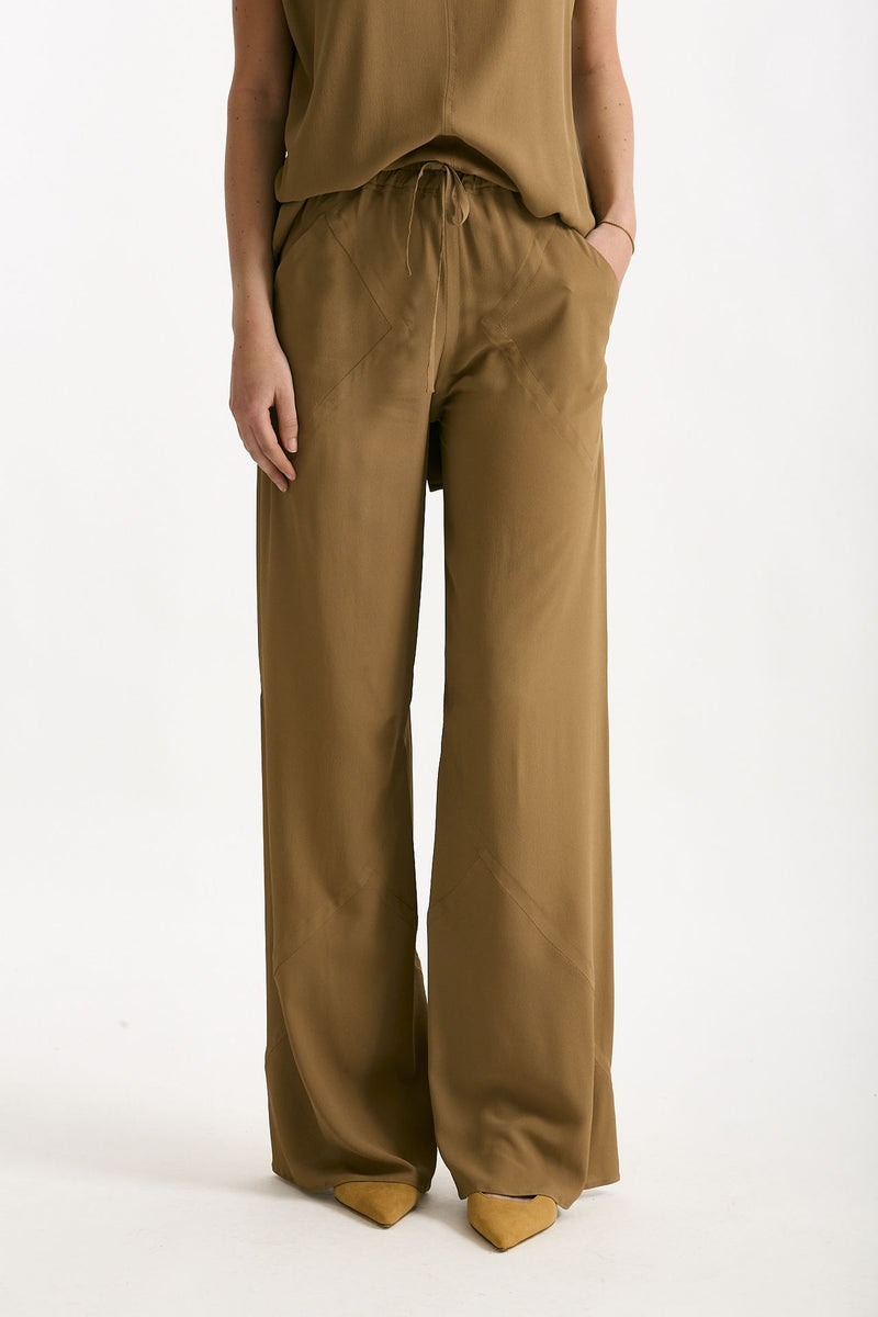 Pantalone fluido cammello women Grifoni - 2