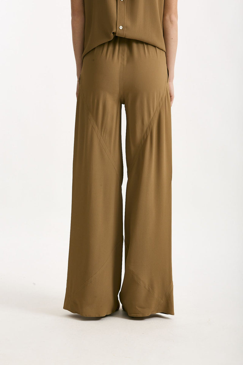 Pantalone fluido cammello women Grifoni - 3