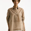 Camicia in mussolina di cotone beige women Grifoni - 7