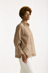 Camicia in mussolina di cotone beige women Grifoni - 4