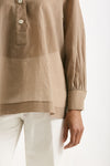 Camicia in mussolina di cotone beige women Grifoni - 5