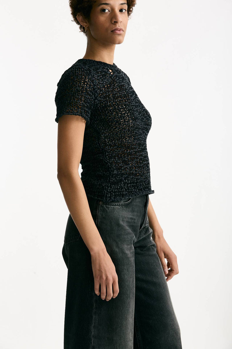 Maglia girocollo lavorata nero women Haikure - 3