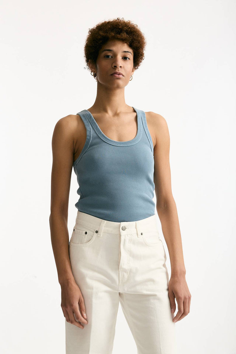 Top a costine azzurro slavato women Haikure - 2