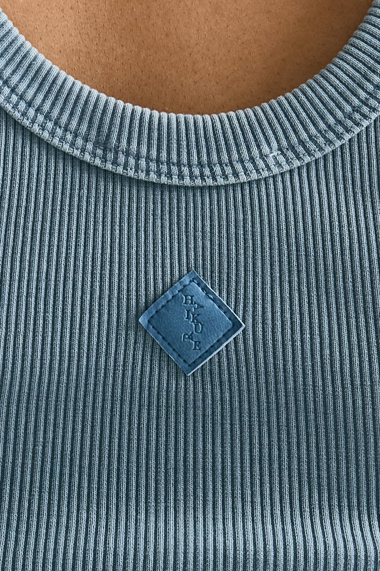 Top a costine azzurro slavato women Haikure - 5