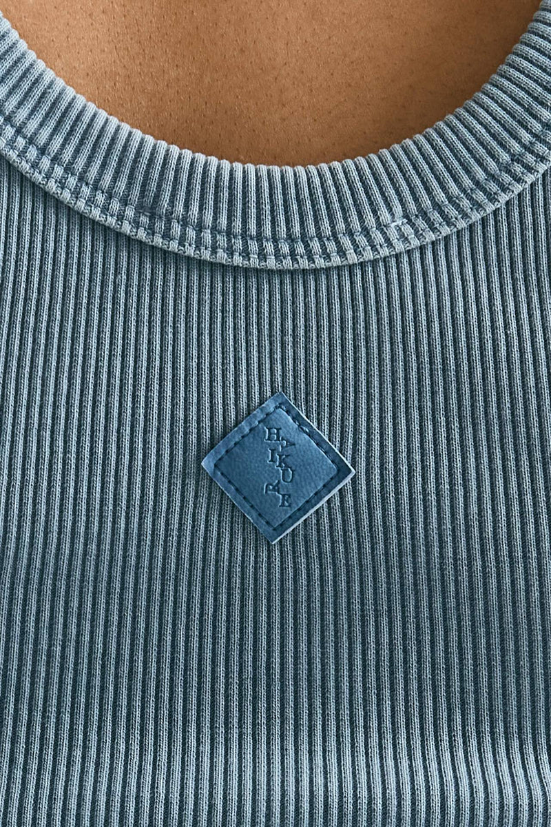 Top a costine azzurro slavato women Haikure - 5