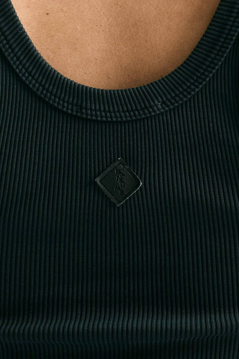 Top a costine nero slavato women Haikure - 4