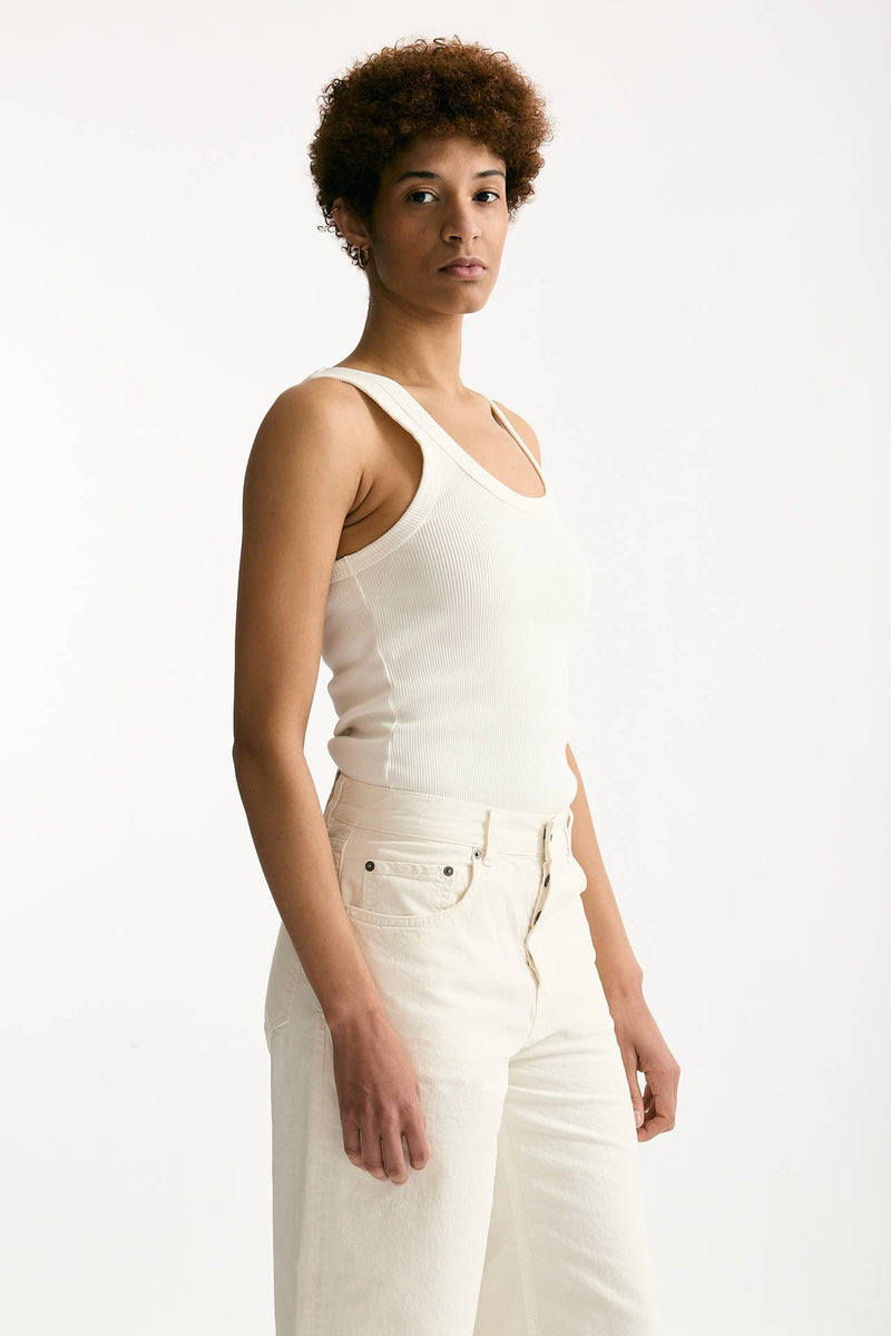 Top a costine bianco ottico women Haikure - 1