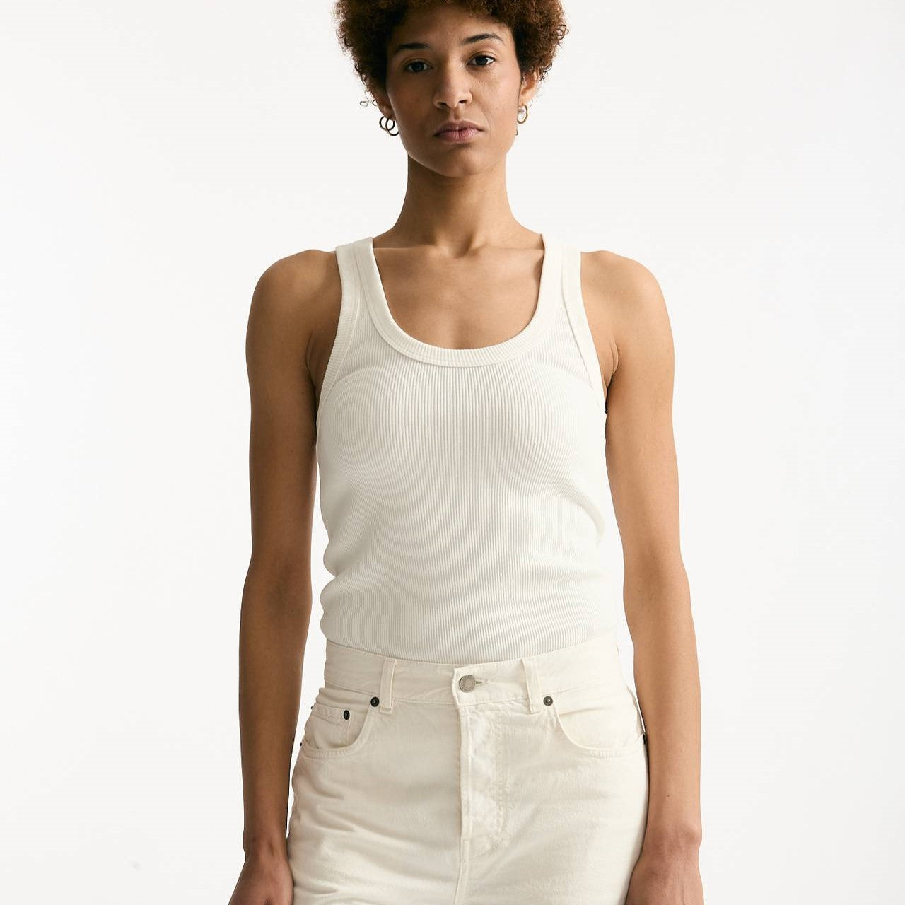 Top a costine bianco ottico women Haikure - 6