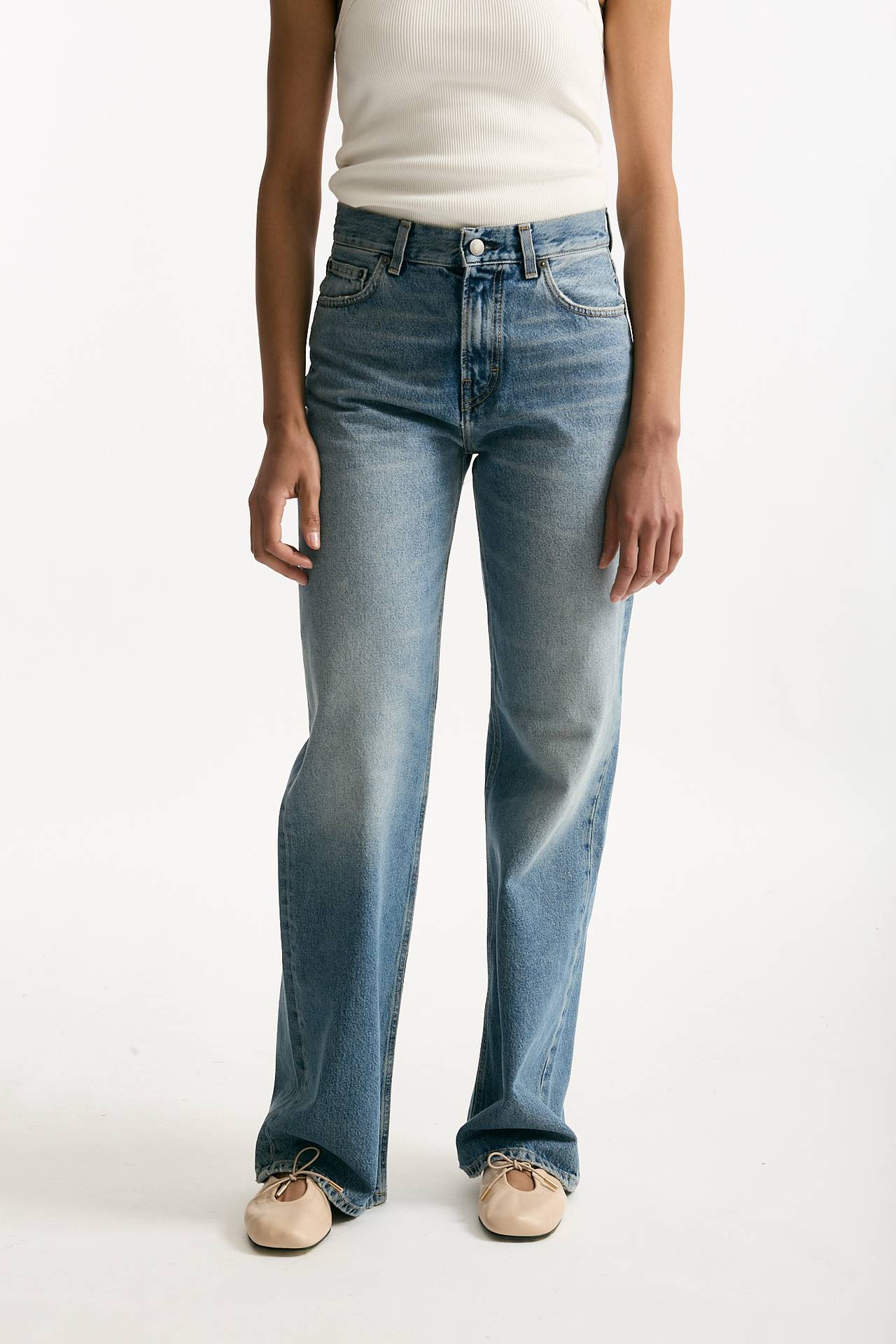 Jeans palazzo KOREA lavaggio chiaro women Haikure - 2