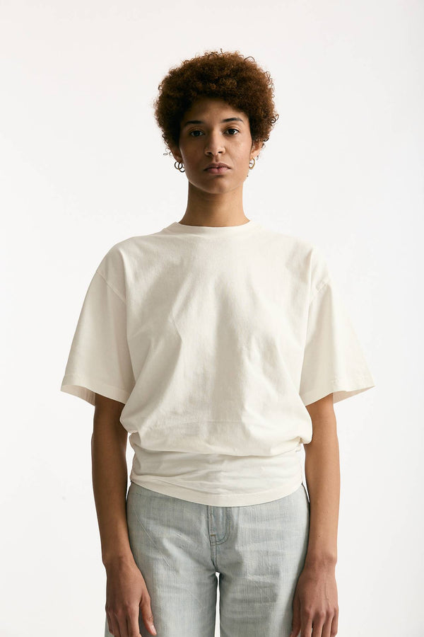 T-shirt girocollo over HAIKURE panna women Haikure