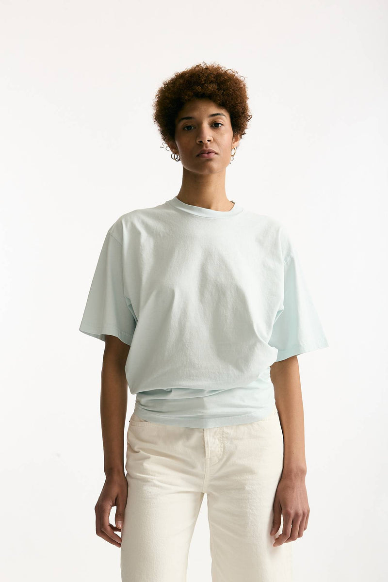 T-shirt girocollo over azzurro polvere women Haikure - 3