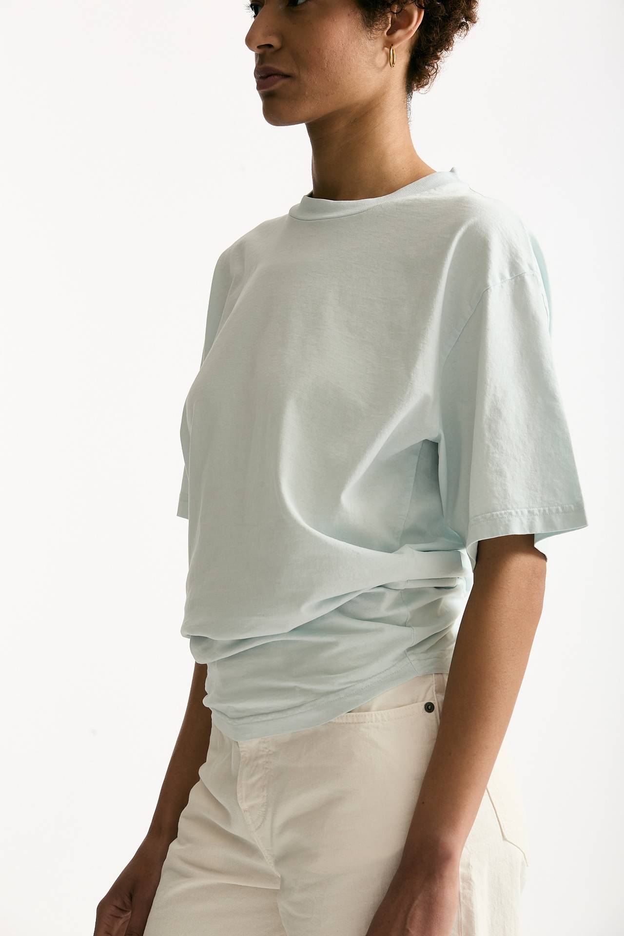 T-shirt girocollo over azzurro polvere women Haikure - 1