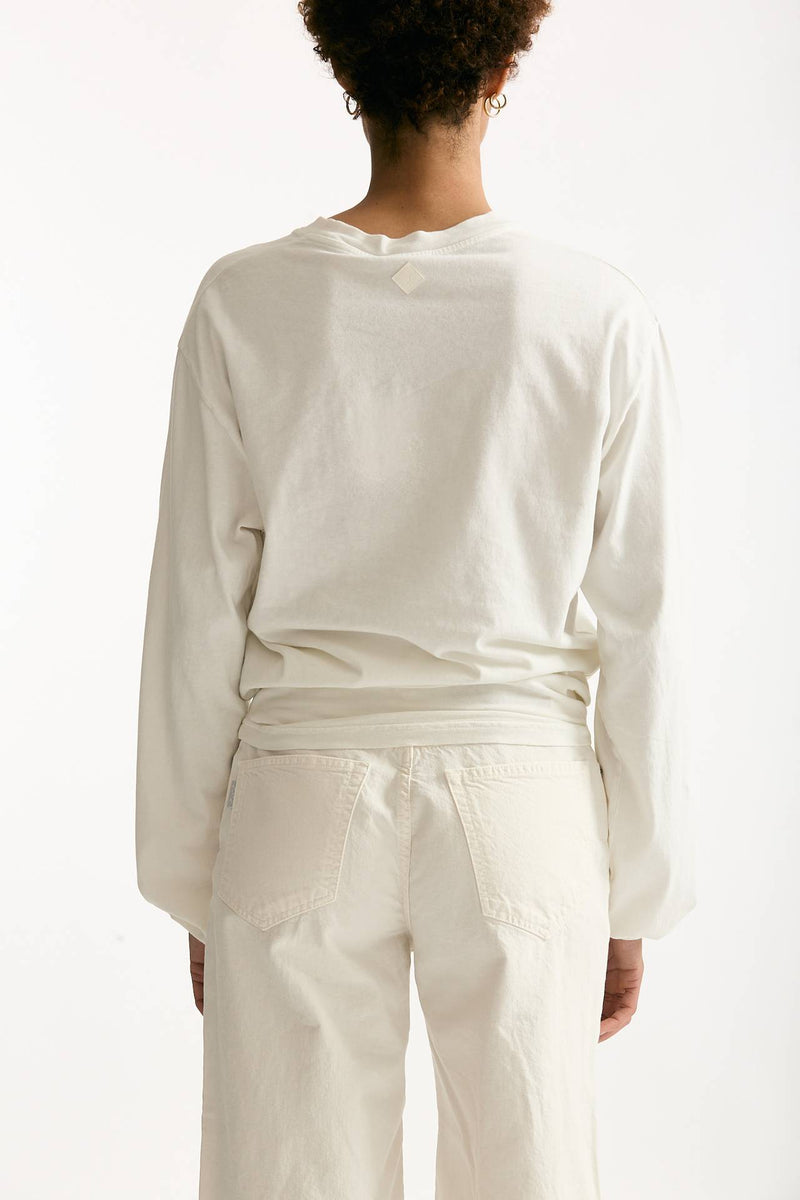 T-shirt girocollo over bianco women Haikure - 2