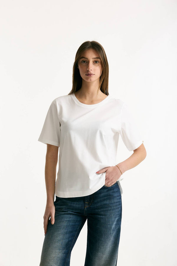 T-shirt in cotone bianco women Herno
