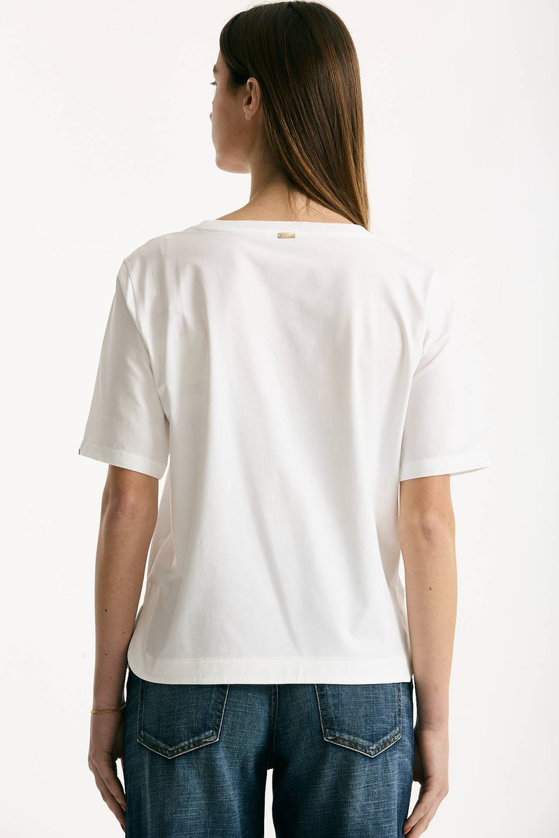 T-shirt in cotone bianco women Herno - 3