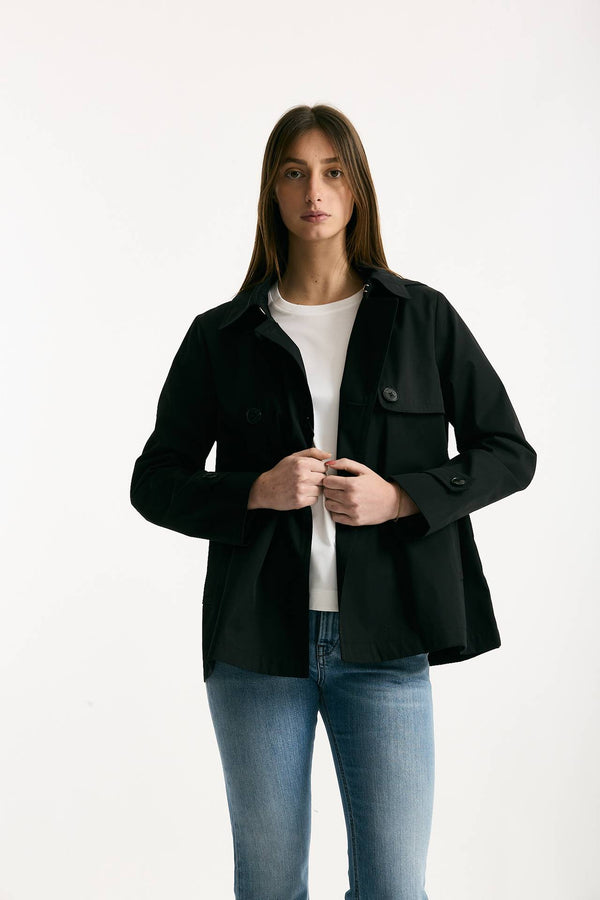 Peacot in cotone nero women Herno