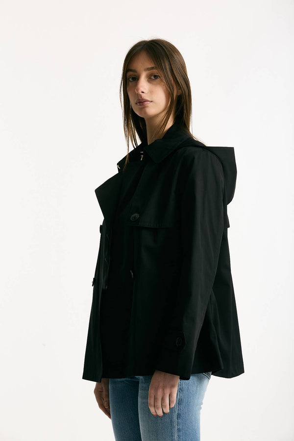 Peacot in cotone nero women Herno