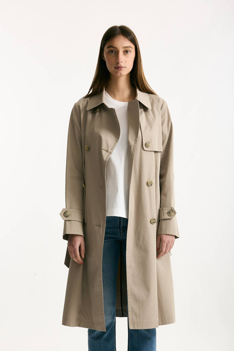 Trench in cotone idrorepellente tortora women Herno - 1
