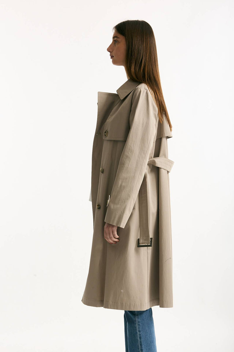 Trench in cotone idrorepellente tortora women Herno - 2