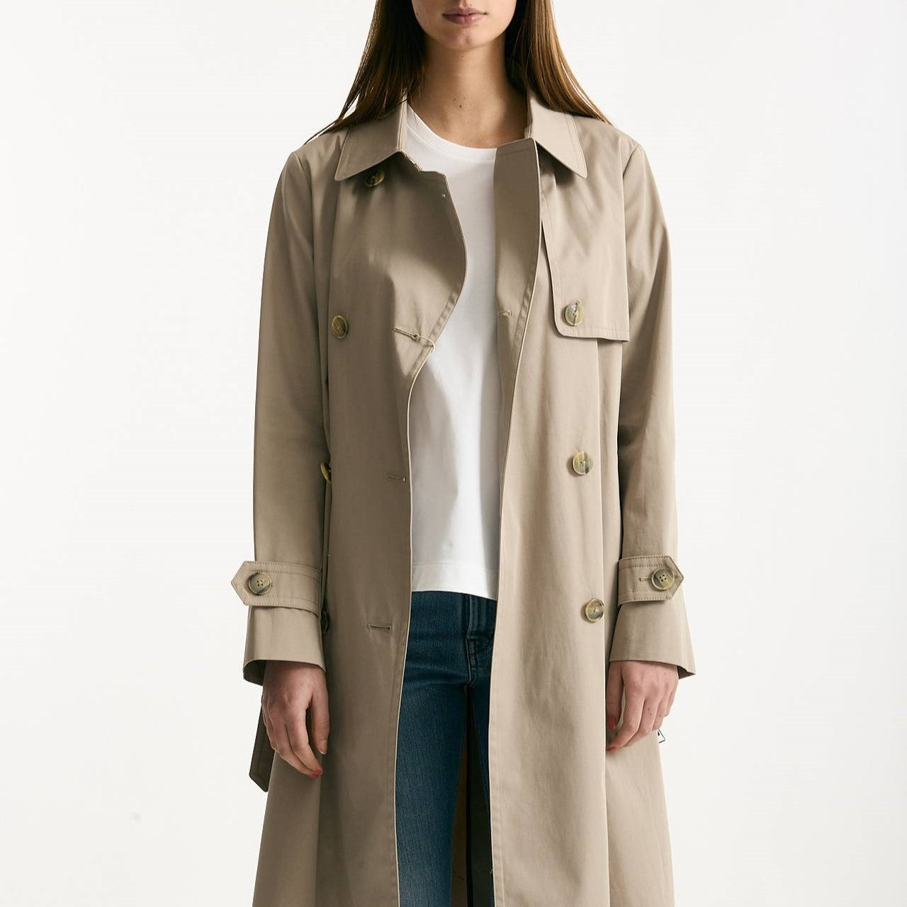 Trench in cotone idrorepellente tortora women Herno - 10