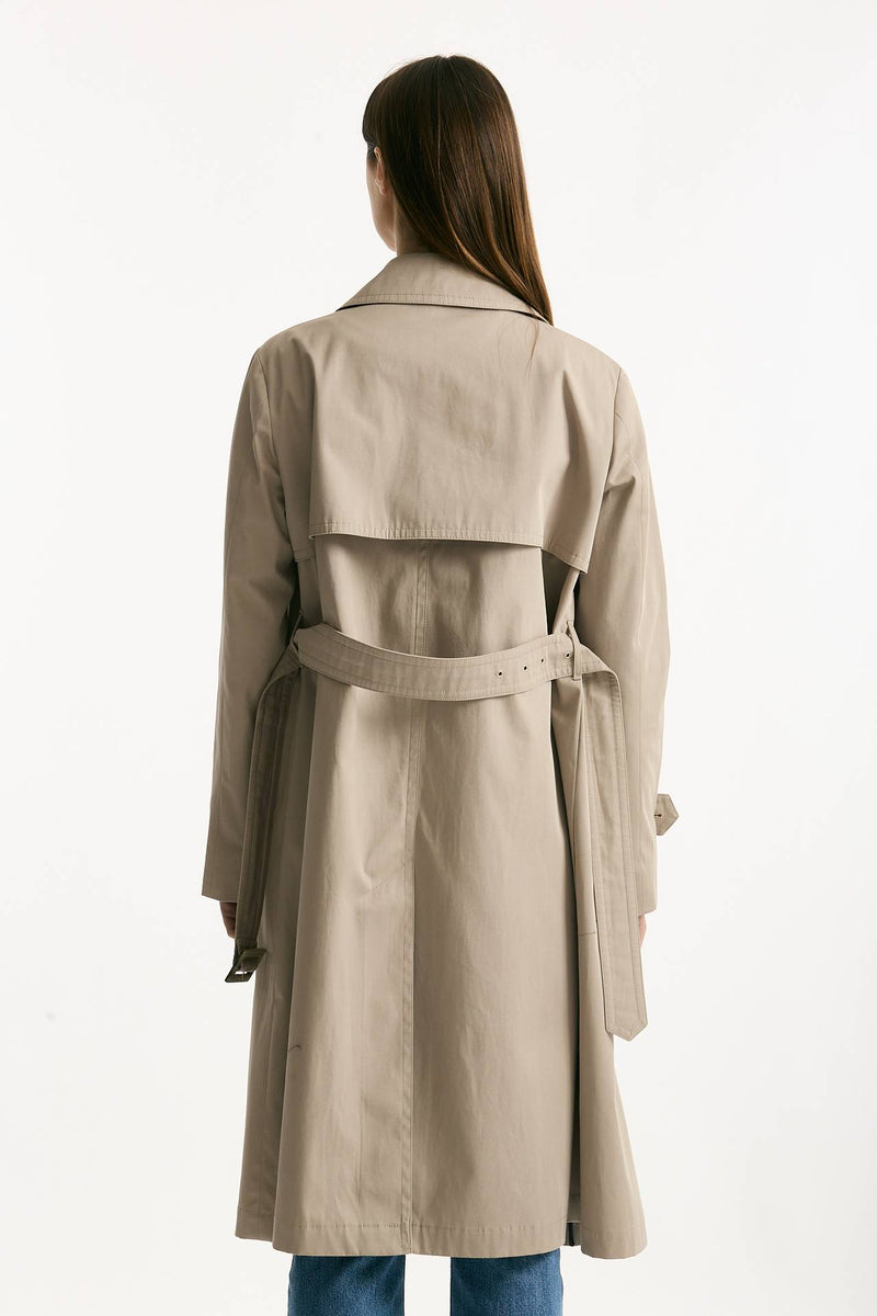 Trench in cotone idrorepellente tortora women Herno - 3
