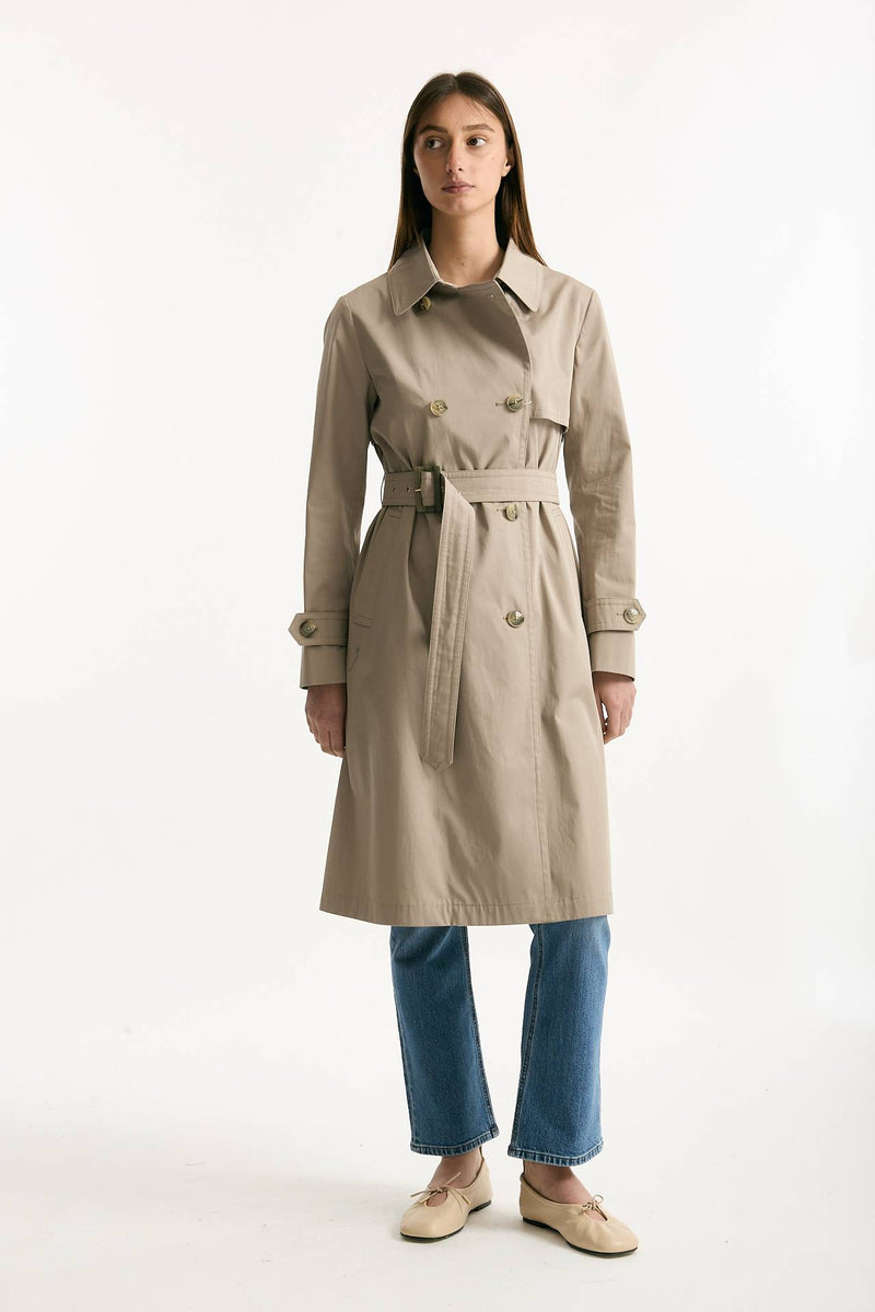 Trench in cotone idrorepellente tortora women Herno - 4