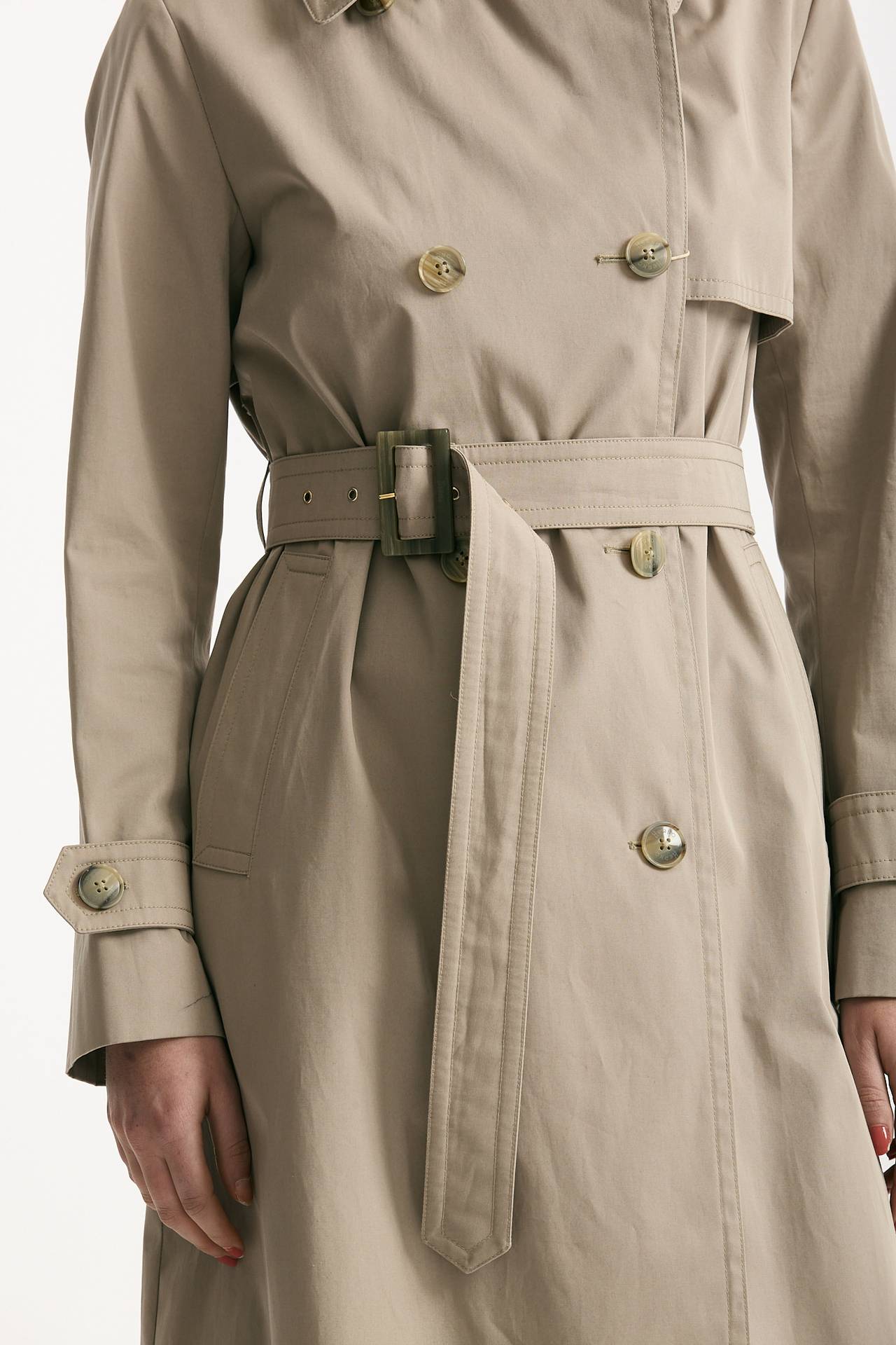 Trench in cotone idrorepellente tortora women Herno - 7