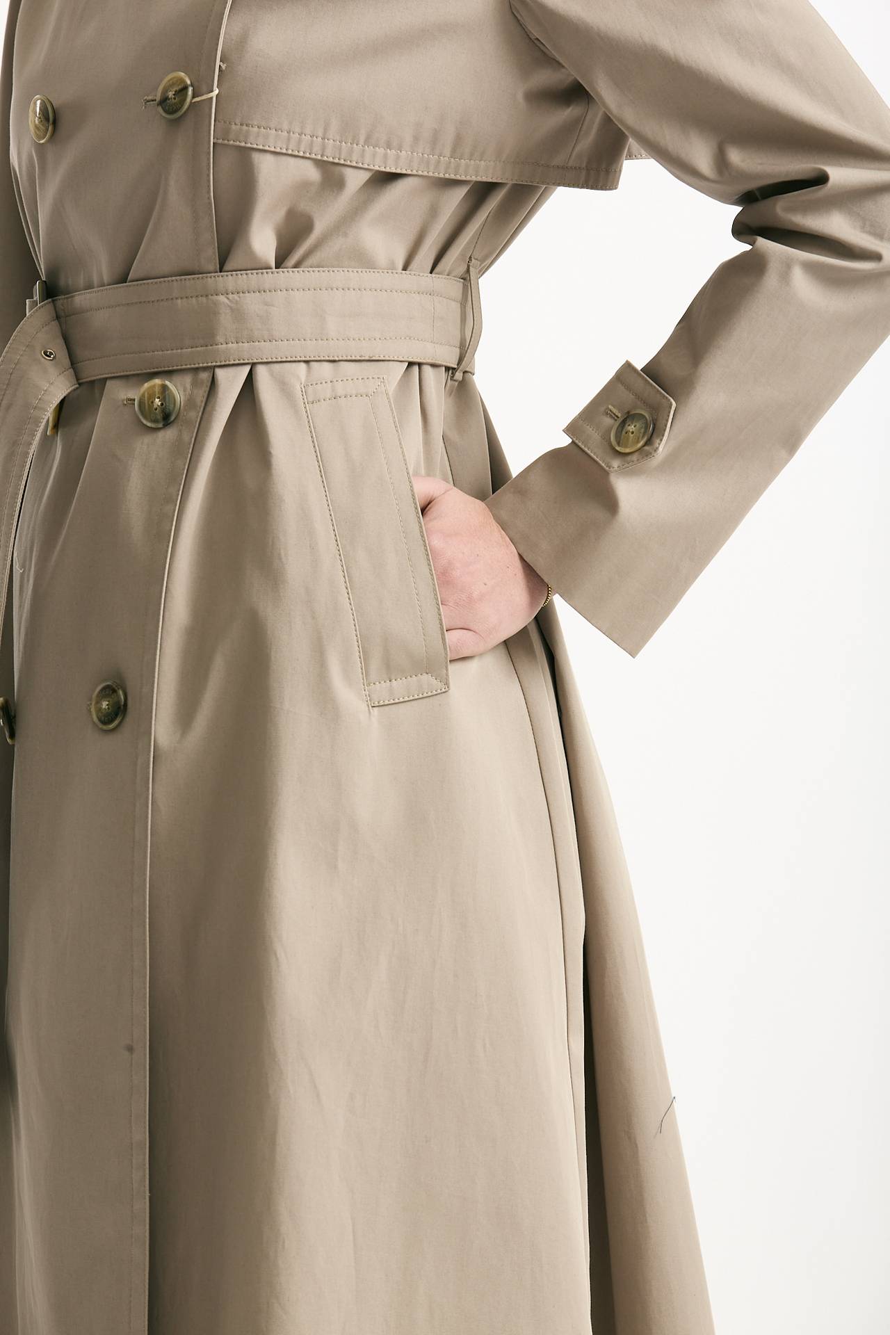 Trench in cotone idrorepellente tortora women Herno - 8