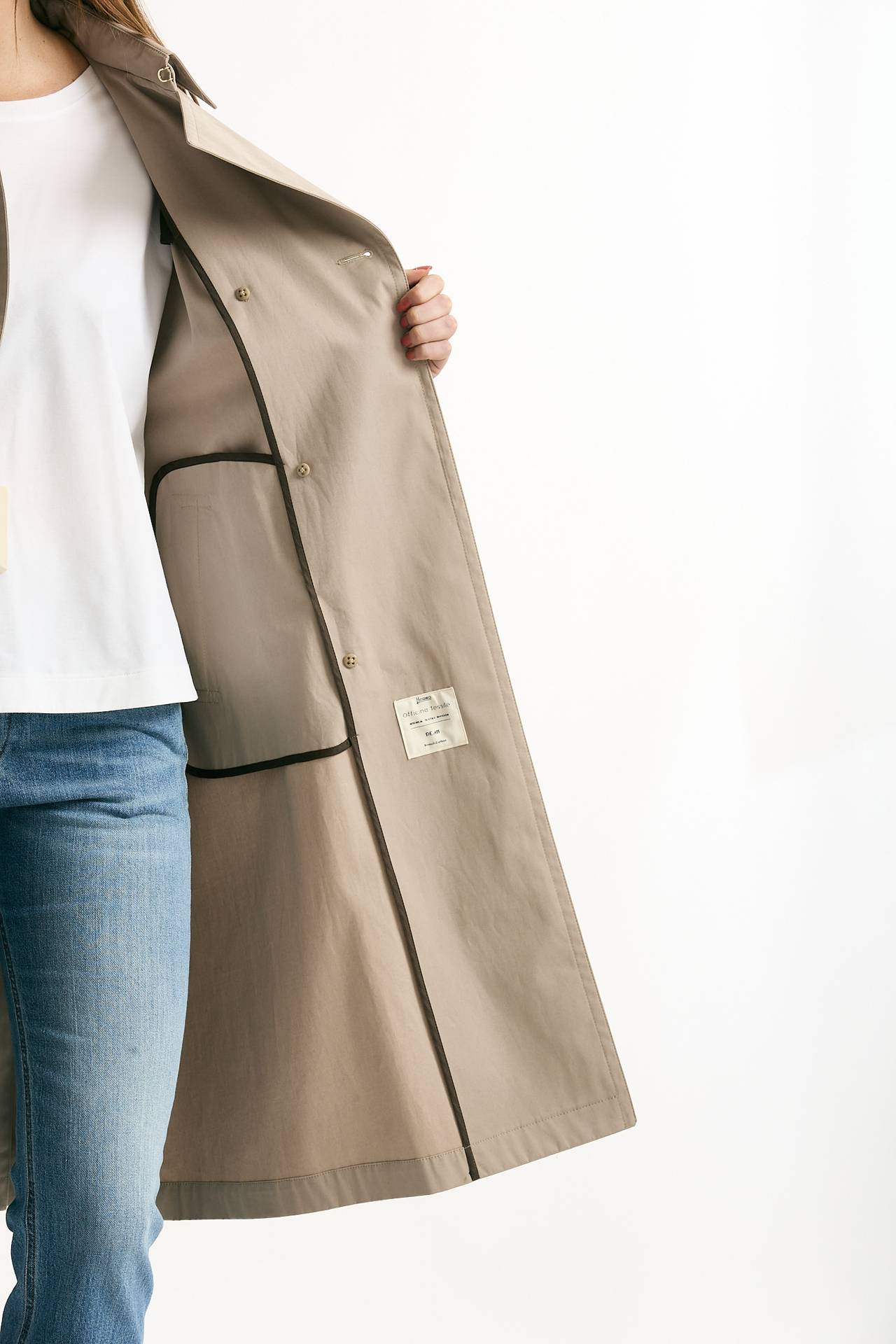 Trench in cotone idrorepellente tortora women Herno - 9