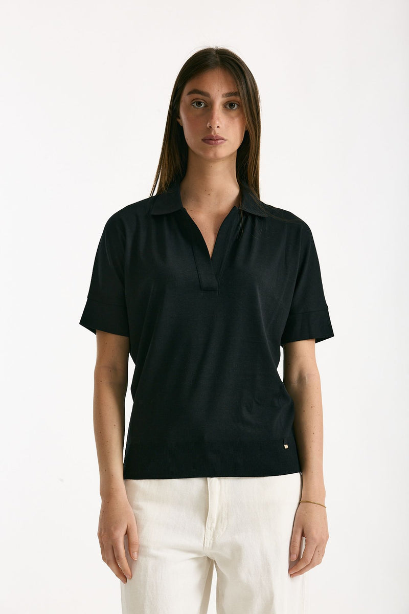 Polo in lyocell blu women Herno - 2
