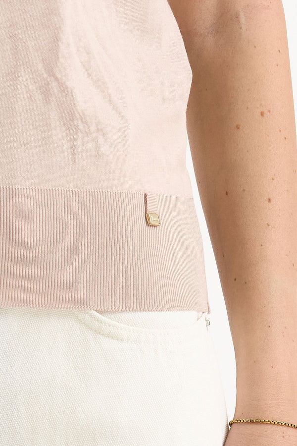 Polo in lyocell rosa women Herno